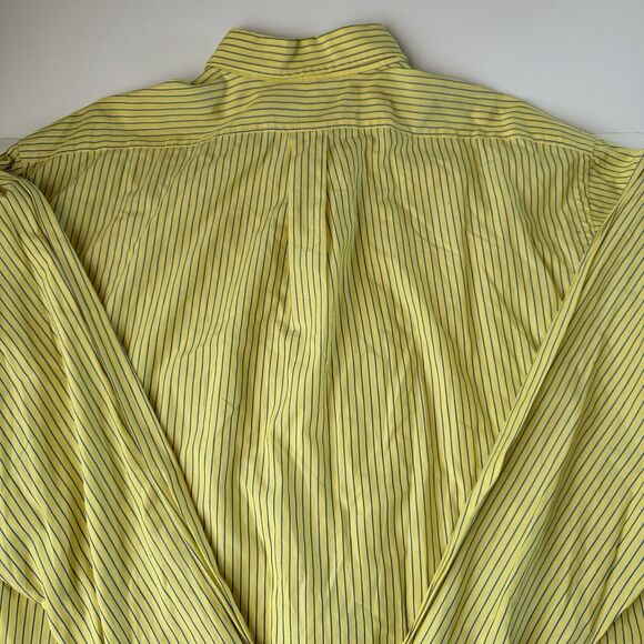 Ralph Lauren Golf Long Sleeve Button Up Yellow Striped Tilden Shirt XXL - Picture 12 of 13